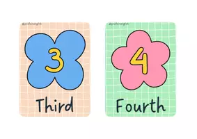 Vista previa - Tarjetas / Manipulativos - Ordinal Numbers 0 - 9 Flashcards! - página 3