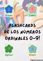 Vista previa - Tarjetas / Manipulativos - ¡Flashcards de los Números Ordinales 0-9! - Portada