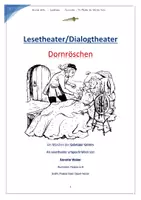 Vorschau - Arbeitsblätter - Lesetheater - Dornröschen - Deckblatt