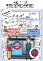 Vorschau - Arbeitsblätter - On the Underground Dialogue Tafelmaterial und Worksheets - Deckblatt