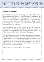 Vorschau - Arbeitsblätter - On the Underground Dialogue Tafelmaterial und Worksheets - Seite 1