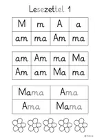 Vorschau - Arbeitsblätter - Lesezettel / Leseteppiche /Silbenteppiche - Klasse 1 - Buchstabeneinführung passend zu Flex und Flora - Grundschrift - Seite 2