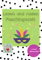 Vorschau - Arbeitsblätter - Lesen und malen: Fasching/Karneval Kl.2/3 - Deckblatt