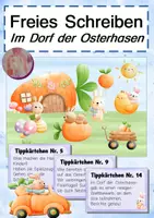 Vorschau - Arbeitsblätter - Freies Schreiben zu Ostern: Im Dorf der Osterhasen - Deckblatt