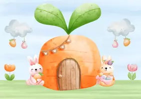 Vorschau - Arbeitsblätter - Freies Schreiben zu Ostern: Im Dorf der Osterhasen - Seite 2