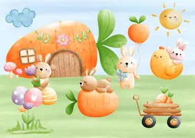 Vorschau - Arbeitsblätter - Freies Schreiben zu Ostern: Im Dorf der Osterhasen - Seite 3