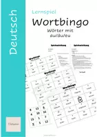 Vorschau - Stationenlernen - Lernspiel "Wortbingo" Wörter mit au_äu_eu - Deckblatt
