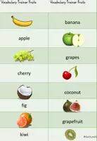 Vorschau - Spiele - Faltübung - Thema Obst/Fruits - Vokabel - Seite 2