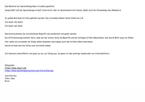 Vorschau - Arbeitsblätter - DaZ/ DaF Grammatik Akkusativ Sprechübung (essen trinken) - Seite 2