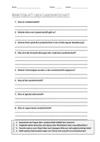 Vorschau - Arbeitsblätter - AB mit Fragen zum Thema "Landwirtschaft" + Lösungsblatt + Mindmap + Infografiken - Deckblatt