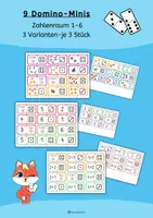 Vorschau - Spiele - 9 Mini-Dominos mit Würfelzahlen, ZR 1-6 - Deckblatt