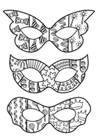 Vorschau - Mal- und Bastelvorlagen - Pop Art Masken zum Ausmalen - Fasching & Karneval - Seite 3