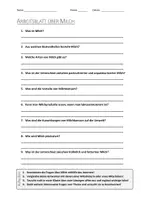 Vorschau - Arbeitsblätter - AB mit Fragen zum Thema "Milch" + Lösungsblatt + Mindmap + Infografik - Deckblatt