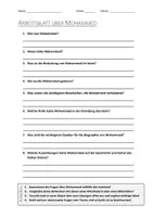Vorschau - Arbeitsblätter - AB mit Fragen zum Thema "Mohammed" + Lösungsblatt + Infografiken - Deckblatt