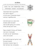 Vorschau - Anderer Materialtyp - Wintergedicht – Reimwörter ergänzen - Seite 1