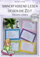 Vorschau - Arbeitsblätter - Lesen gegen die Zeit - sinnerfassend Lesen Klasse 1 Frohes Lernen - Deckblatt