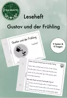 Vorschau - Arbeitsblätter - Leseheft sinnentnehmendes Lesen - Gustav und der Frühling - Klasse 2+3 - Deckblatt