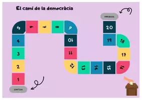 Vista previa - Juegos / Gamificación - Taulell i targetes relacionades amb la democràcia - Portada