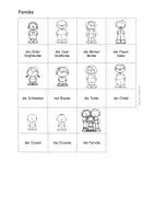 Vista previa - Hojas de trabajo - Aléman - familia - hojas de trabajo - Familie - Deutsch - worksheets - página 1