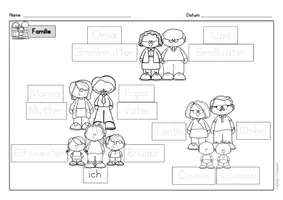 Vista previa - Hojas de trabajo - Aléman - familia - hojas de trabajo - Familie - Deutsch - worksheets - página 2