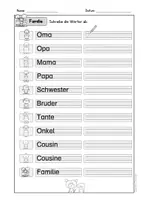 Vista previa - Hojas de trabajo - Aléman - familia - hojas de trabajo - Familie - Deutsch - worksheets - página 3