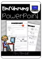 Vorschau - Arbeitsblätter - Anleitung für eine erste Präsentation in PowerPoint - Deckblatt