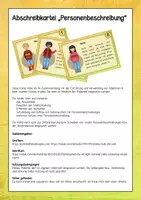 Vorschau - Aufgabenkarten - Abschreibkartei I Personenbeschreibung I Großschreibung I Teil 2 - Deckblatt