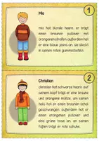 Vorschau - Aufgabenkarten - Abschreibkartei I Personenbeschreibung I Großschreibung I Teil 2 - Seite 1