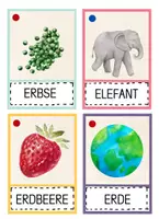 Vorschau - Stationenlernen - Buchstabe E Bildkarten, Alphabetisierung, DaZ, Deutsch - Seite 1