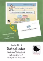 Vorschau - Unterrichtsreihen - Grammatik Kartei Satzglieder Nr. 2 (4 Fälle des Nomens) - Deckblatt