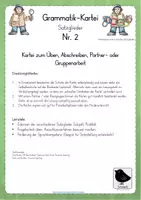 Vorschau - Unterrichtsreihen - Grammatik Kartei Satzglieder Nr. 2 (4 Fälle des Nomens) - Seite 1