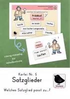 Vorschau - Unterrichtsreihen - Grammatik Kartei Satzglieder Nr. 5 - Deckblatt