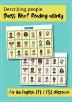 Vista previa - Hojas de trabajo - Describing People - Guess who? Reading activity (Inglés) - página 1