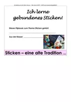 Vorschau - Arbeitsblätter - Sticken Flipbook - kinderleicht! - Deckblatt