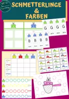 Vorschau - Arbeitsblätter - Schmetterlinge & Farben - Deckblatt