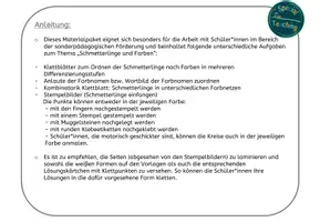 Vorschau - Arbeitsblätter - Schmetterlinge & Farben - Seite 1