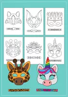 Vorschau - Mal- und Bastelvorlagen - Fasching / Karneval: Masken und Armbänder; Bastelvorlagen - Seite 2
