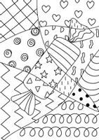 Vorschau - Mal- und Bastelvorlagen - Pop Art Karneval, Kunst Grundschule - Seite 2