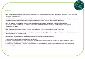 Vorschau - Arbeitsblätter - Liederarbeitung "M, m macht der grüne Frosch" & Arbeitsblätter - Seite 1