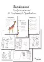 Vorschau - Stundenentwürfe - Giraffensprache + Arbeitsblätter Rollenspiel - Seite 1