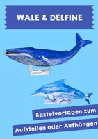 Vorschau - Mal- und Bastelvorlagen - Wale und Delfine Bastelvorlagen - Deckblatt