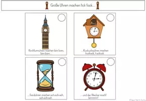 Vorschau - Fördermaterial/Inklusion - Große Uhren machen tick tack - Liederarbeitung - Seite 3