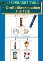 Vorschau - Fördermaterial/Inklusion - Große Uhren machen tick tack - Liederarbeitung - Deckblatt