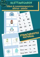 Vorschau - Arbeitsblätter - Klettmappe Silben: Winter - Deckblatt