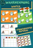 Vorschau - Arbeitsblätter - Wahrnehmung & Kombinatorik: Winter - Deckblatt