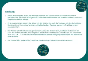 Vorschau - Fördermaterial/Inklusion - Silbenrutsche: Zusammenlauten im Advent - Seite 1
