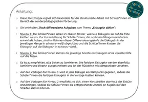 Vorschau - Fördermaterial/Inklusion - Klettaufgaben: Eiskugeln zählen / ZR 10 - Seite 1