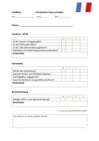 Vorschau - Lehrpläne/Lehrermaterial - Französisch: Feedback zum Schreiben eigener Texte - Deckblatt