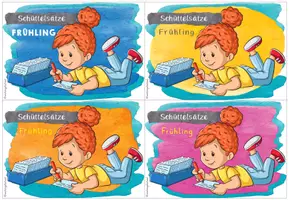 Vorschau - Arbeitsblätter - Frühling Schüttelsätze | Sätze bilden | Deutsch Klasse 2-4 - Seite 1