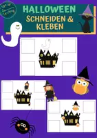 Vorschau - Fördermaterial/Inklusion - Schneide- und Klebeübung: Halloween - Deckblatt